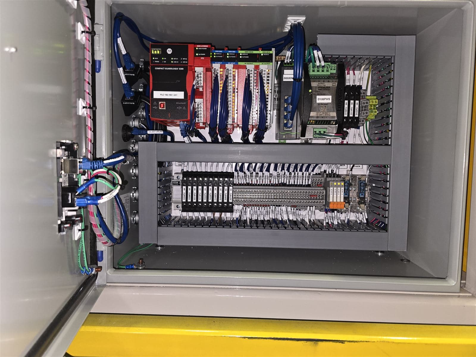PLC control panel with Allen-Bradley ControlLogix processor
