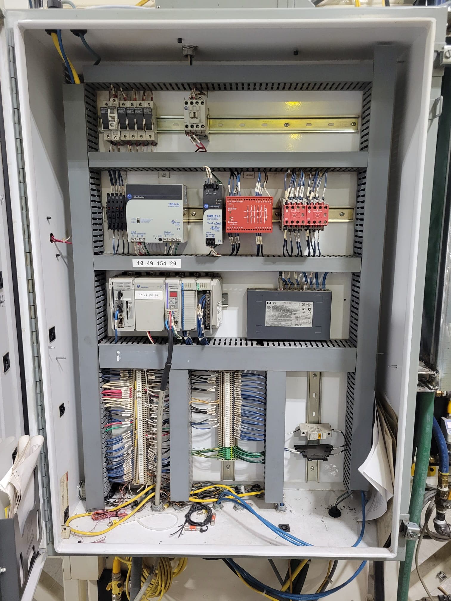 Organized control panel interior after a retrofit upgrade